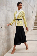 Lattice Trim Tweed Jacket