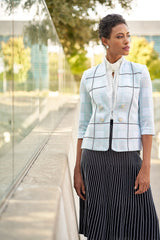 Soft Plaid Knit Jacket