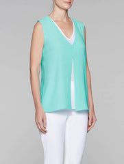 Arctic Blue and White Double Layer Tank