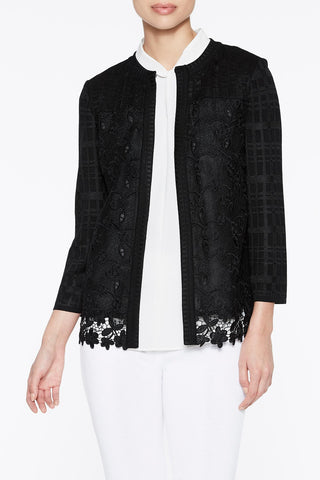 Lace and Knit Jacket Color Black