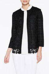 Lace and Knit Jacket Color Black