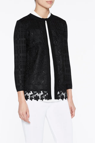 Lace and Knit Jacket Color Black