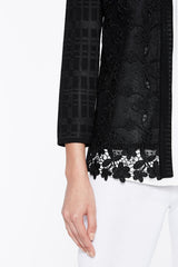 Lace and Knit Jacket Color Black