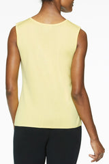 Plus Size Mid-Length Scoop Neck Knit Tank, Meyer Lemon Yellow