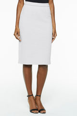 Two-Tone Subtle Check Knit Skirt
