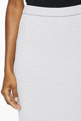Two-Tone Subtle Check Knit Skirt