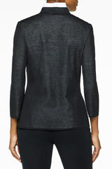 Jungle Print Jacquard Sleeve Knit Jacket