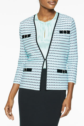 Plus Size Crystal Accent Knit Jacket