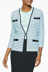 Plus Size Crystal Accent Knit Jacket