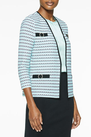 Plus Size Crystal Accent Knit Jacket