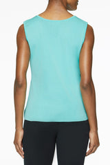Plus Size Scoop Neck Knit Tank, Mint Green
