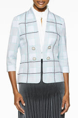 Soft Plaid Knit Jacket