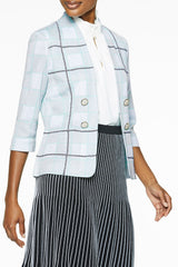 Soft Plaid Knit Jacket