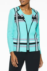 Multi Stripe Knit Jacket