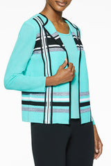 Multi Stripe Knit Jacket