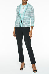 Fringe Trim Tweed Jacket