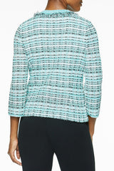 Fringe Trim Tweed Jacket