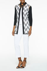 Geometric Lace Inset Knit Jacket