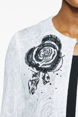 Placed Rose Knit Jacket
