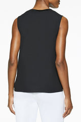 Plus Size V-Neck Crepe de Chine Tank