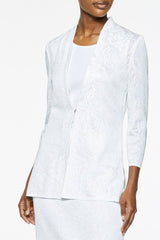 Plus Size Jacquard Pattern Knit Jacket