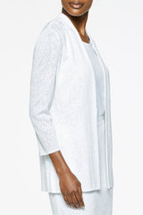 Plus Size Jacquard Pattern Knit Jacket