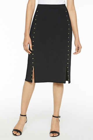 Stud Trim Skirt Color Black