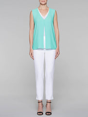 Arctic Blue and White Double Layer Tank