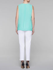 Arctic Blue and White Double Layer Tank