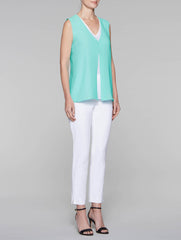 Arctic Blue and White Double Layer Tank